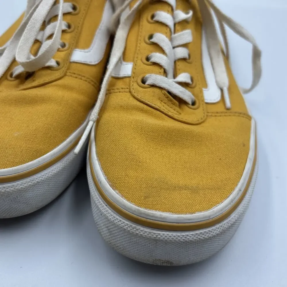 VANS Canvas Off The Wall Yellow Men 7.5 & Women 9 Sneakers Shoes 500714